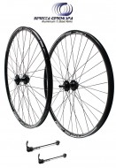 Ruote Bici MTB 27.5 Pollici Cerchio Alluminio a Profilo Mozzo a Filetto 6/7/8 Vel. per Freno a Disco
