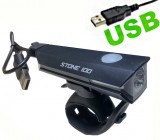Fanale Bici Anteriore Ricaricabile USB Fissaggio con Elastico STONE 100 Lumen
