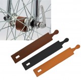 Striscia di Cuoio Lucida Mozzo Ruota Bici Retrò Vintage Colore Marrone Miele Nero 2 Pz.