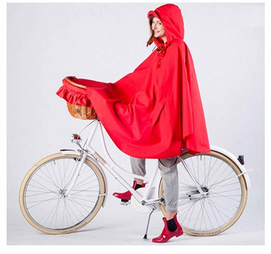Confront Sweat Fleeting Mantella Poncio Impermeabile Antipioggia per Bici con Cappuccio