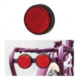 Catadiottro Rosso Rotondo al Portapacco Bici 2 Pz.