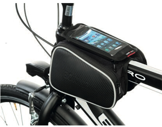 Borsetta Bici al Telaio Porta Cellulare Smartphone con Tasche Laterali -  Biciclette Molinari