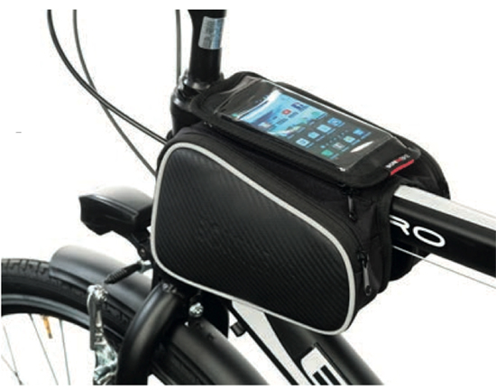 Borsetta Bici al Telaio Porta Cellulare Smartphone con Tasche