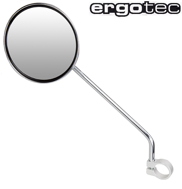 specchio specchietto bici ciclo bicicletta elettrica metallo acciaio lucido  cromato gambo lungo
