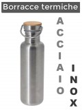 Borraccia Fiaschetta Bici Vintage Eroica INOX Tappo in Sughero 750 ml.