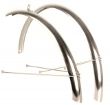 Parafanghi Bici Donna o Uomo 26 28 Pollici in Metallo SILVER