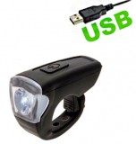 Fanale Bici Anteriore a Batteria Ricaricabile USB al Manubrio GUM LIGHT