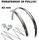 Parafanghi Bici Uomo Sportiva 28 Pollici in Metallo INOX