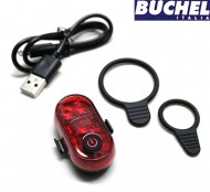 Fanale Bici Posteriore LED Rosso Batteria Ricaricabile USB