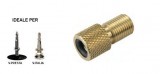 Raccordo Ottone Pompa Bici o Compressore per Valvola Italia e Presta 3 Pz.