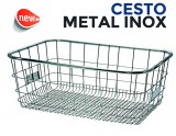 Cesto Bici Anteriore o Posteriore Rettangolare Metal INOX Antiruggine