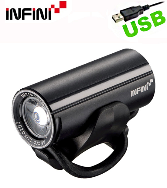 Luce anteriore per bicicletta ricaricabile tramite USB super luminosa con 4 modalit/à di illuminazione per mountain bike Wallfire IPX6 impermeabile