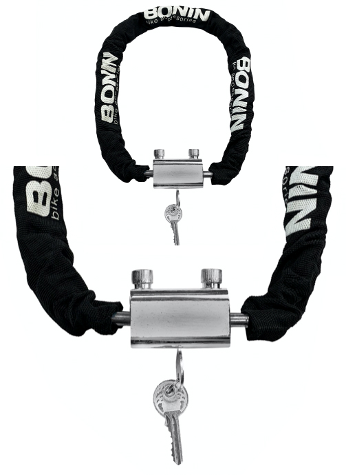 Lucchetto A Catena Per Bici E Moto - 100 Cm, 8 Mm Spessore, Antifurto Resistente Con Chiavi