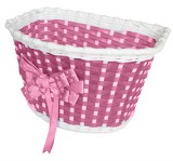 Cesto Bici Bimba in Plastica Filo Intrecciato Fissaggio al Manubrio