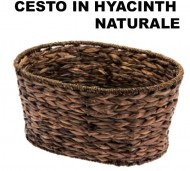 Cesto Bici Stile Vintage in Hyacinth Naturale Forma Tonda