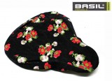 Coprisella Bici in Tessuto Colore Nero con Fiori