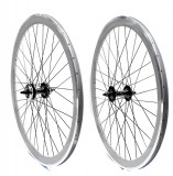 Ruote Bici FIXED PISTA 28 Pollici o 700x18/25 Cerchio Profilo Alto 40 mm Colore Silver Grigio