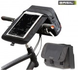 Borsa Bici Fissaggio al Manubrio ad Innesto Rapido con Porta-mappe o Tablet 